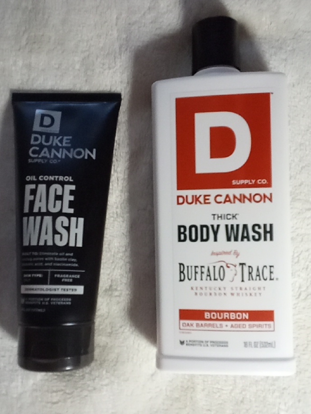 Duke Cannon ONE Face Wash & ONE Body Wash Duo - SET OF TWO NEW BOTTLES